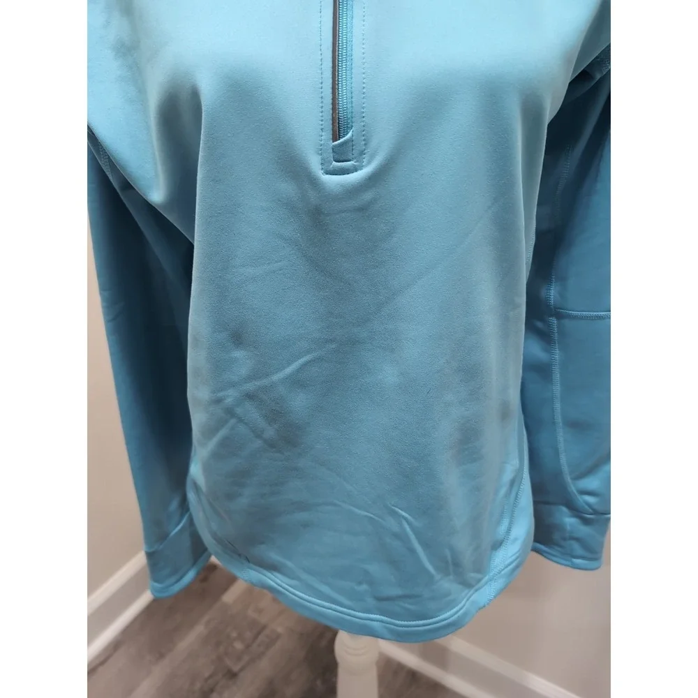 Nike Fit Dri Women's 1/2 Zip‎ Pullover w/Hood Size Large (12-14) Powder Blue